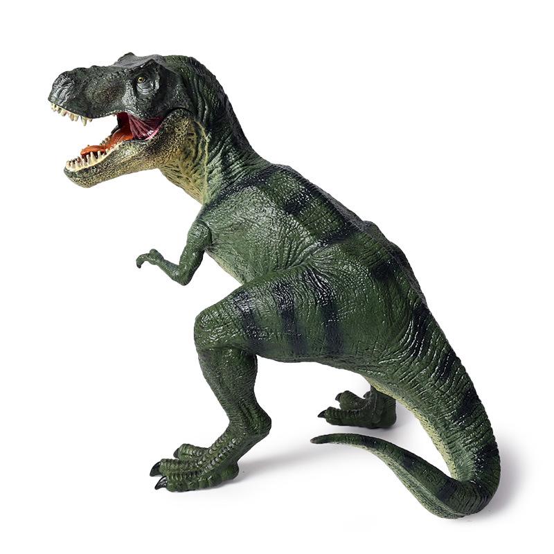 Static Tyrannosaurus Rex Dinosaur Model - Squatting Pose Plastic Toy Ornament