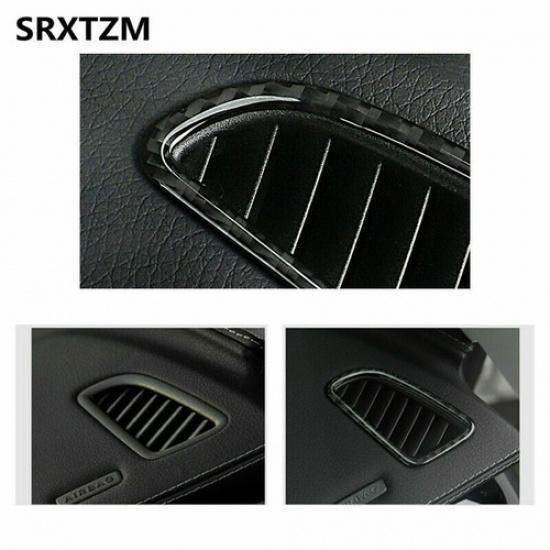 Carbon Fiber style car inner Dashboard Vent Outlet decals For Benz C Class W205