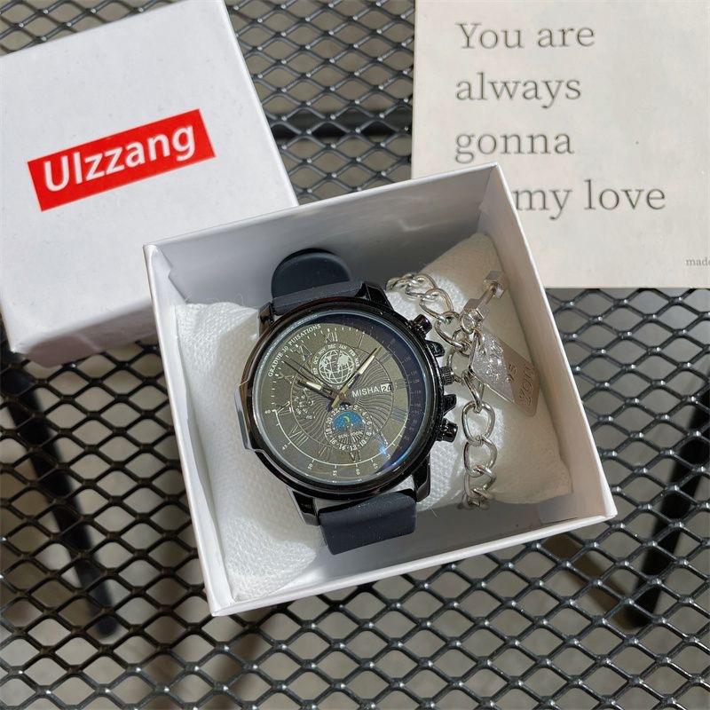 Montre personnalisée premium sense cool pour hommes et femmes, tendance, pour étudiants du premier cycle du secondaire, niche décontractée