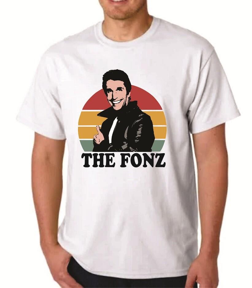 THE FONZ HAPPY DAYS T-shirt FONZIE RETRO DESIGN TV SHOW XL