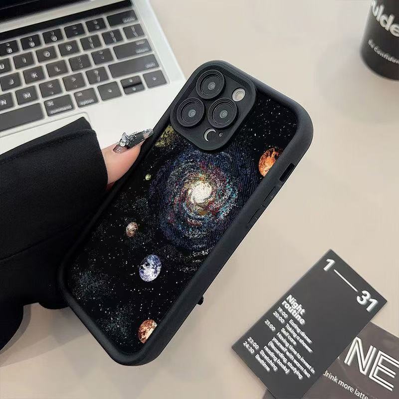 European and American starry sky is suitable for iphone16pro mobile phone case Apple 15 anti-drop 14 personality 13promax new 12x