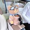 Bear Car Tissue Box Cartoon Armrest Box Paper Case Universal Hanging Tissue Box  Car Inner Decor