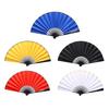 Silk Bamboo Folding Fan DIY Calligraphy Painting Men Women Hand Held Fan Summer Portable Cooling Fan Party