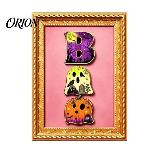 Holiday Decoration Magnet Halloween Pumpkin Frame Refrigerator Magnet, Vintage Ghost Fridge Whiteboard Decorative for Party Spooky Magnets
