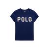 Polo Logo Bestickt Rundhals Kurzarm T-Shirt Damen T-Shirts Marineblau WMPOKNINCU20014-410