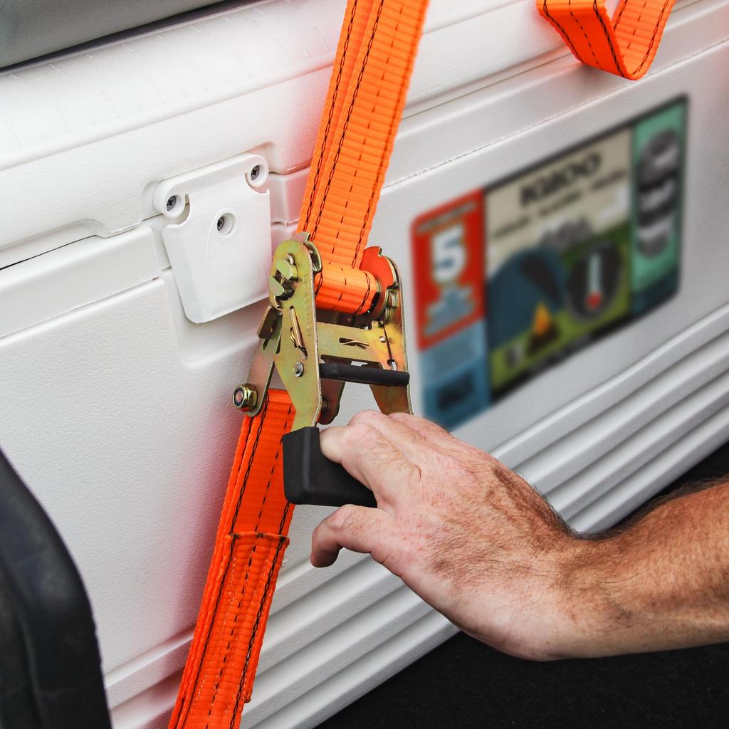 Ratchet Cargo Breaking Strength Easy to for and Transport x HFS(R) Straps, Tie-Down Straps, 4-Pack, 1.35t, Use, Multi-Purpose, Moving, Pulling,