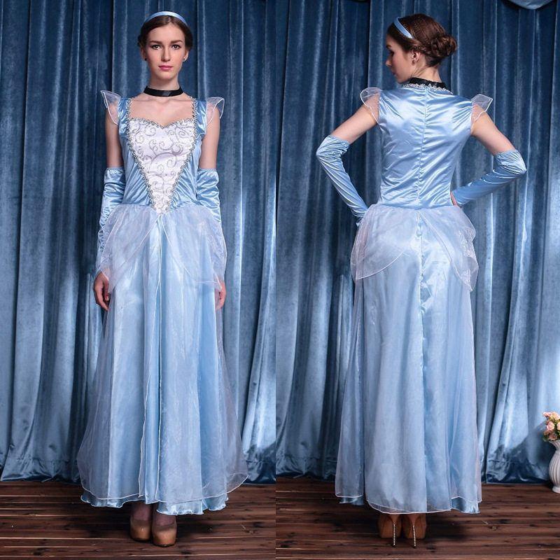 Halloween Costume Anime Cosplay Costume Frozen Elsa Fairy Tale Princess Long Dress Dress