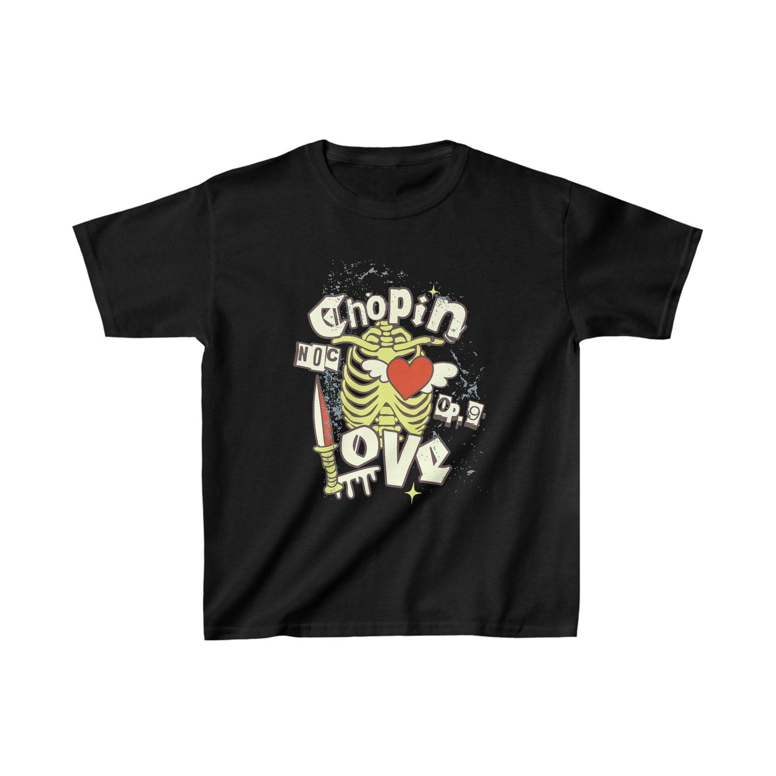 Kids Chopin Band Tee: Classical Music Composer T-Shirt S