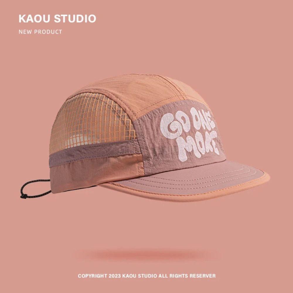 Sun Protection Breathable Hat Retro 5-panel Mesh Running Caps  Spring Summer