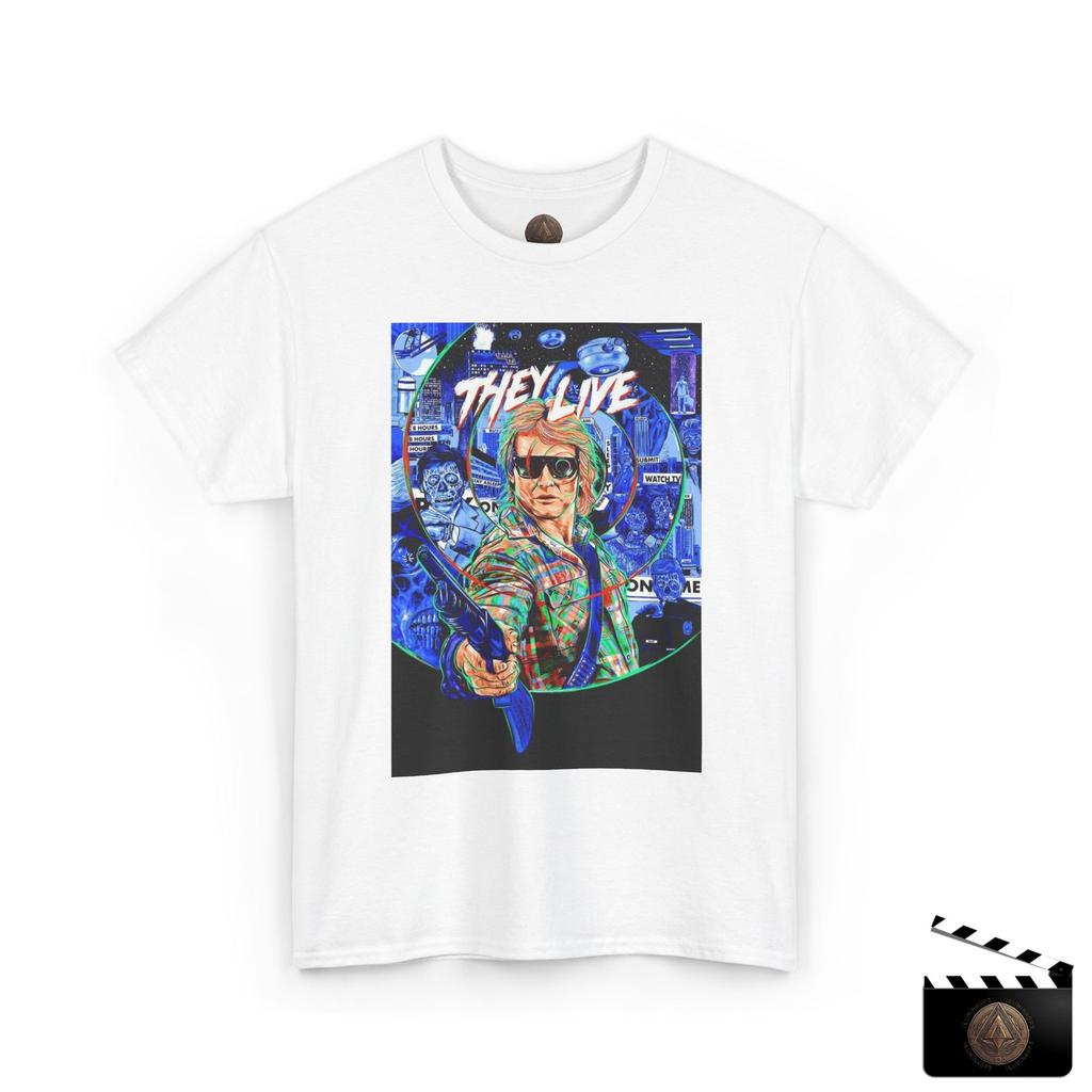 They Live T-Shirt, Unisex, Retro 80s Movie Tee, Psychedelic Shirt