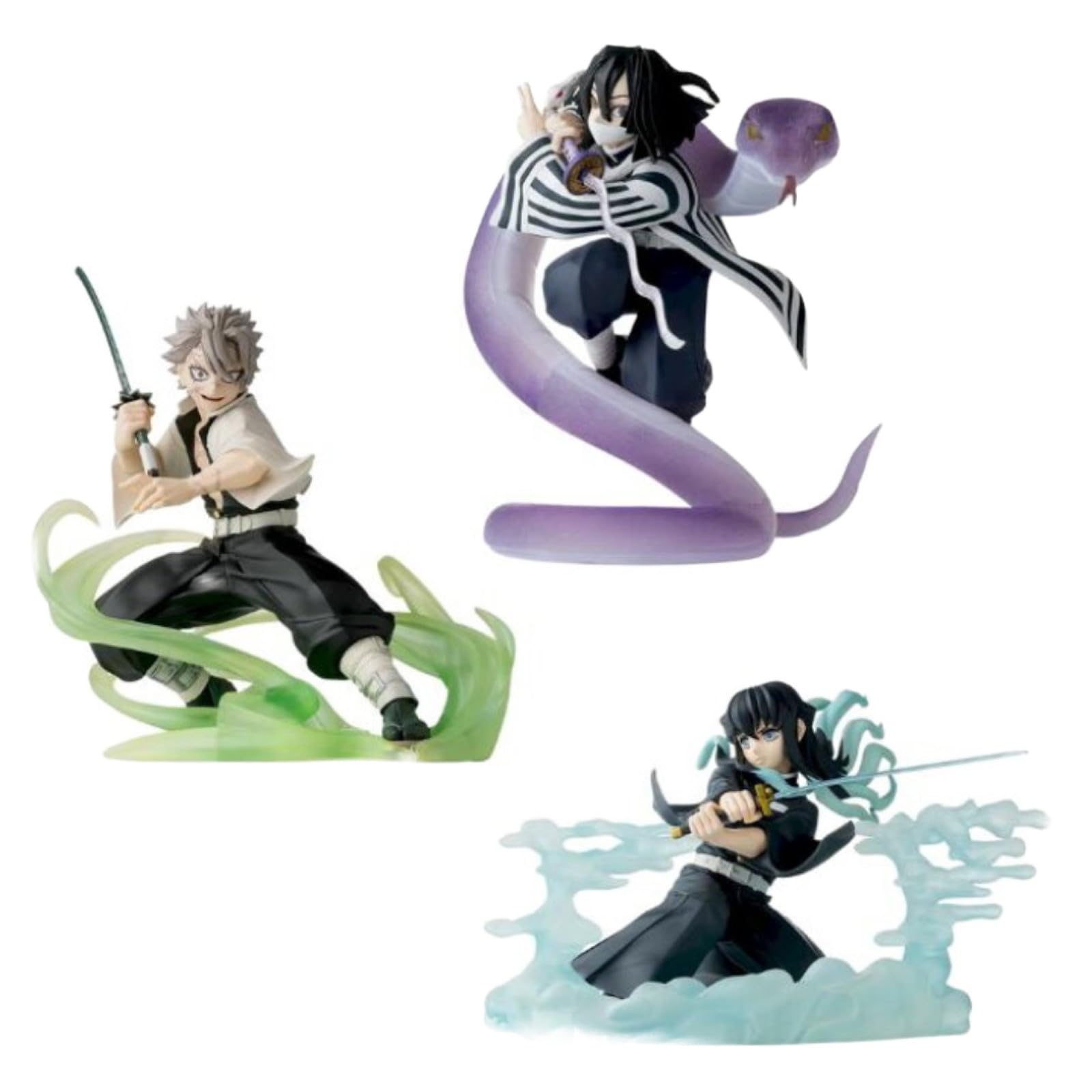 

Demon Slayer Xross Link Sanemi Obanai Muichiro Pillar Training Set of 3 Figures Shinazugawa, Iguro, Tokito, Edition, XrossLink,
