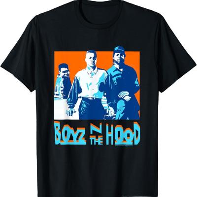 Boyz N The Hood Iconic Group Shot Silhouette Chest Poster T-Shirt_1