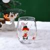 Transparent Red Wine Glass Hand Painted Wine Cups Household Crystal Cups  Family Dinner