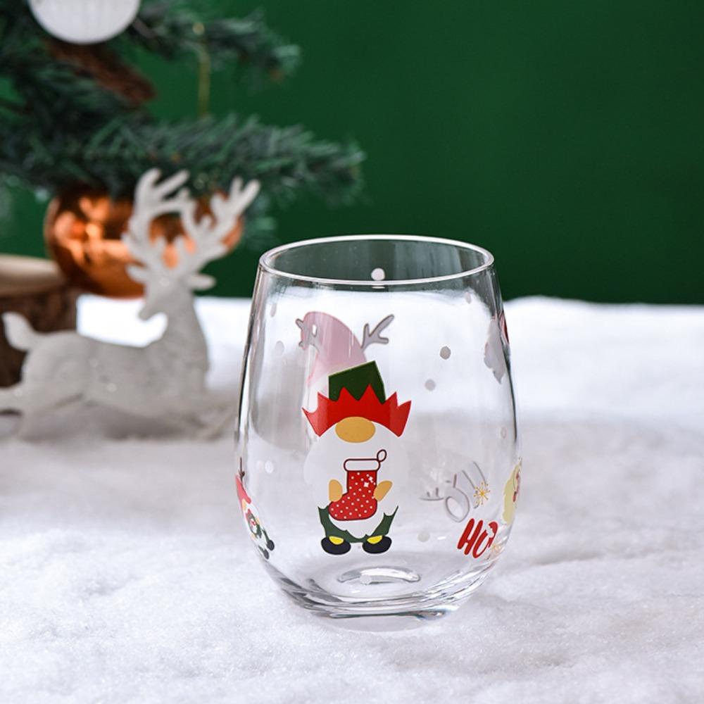 Transparent Red Wine Glass Hand Painted Wine Cups Household Crystal Cups Family Dinner