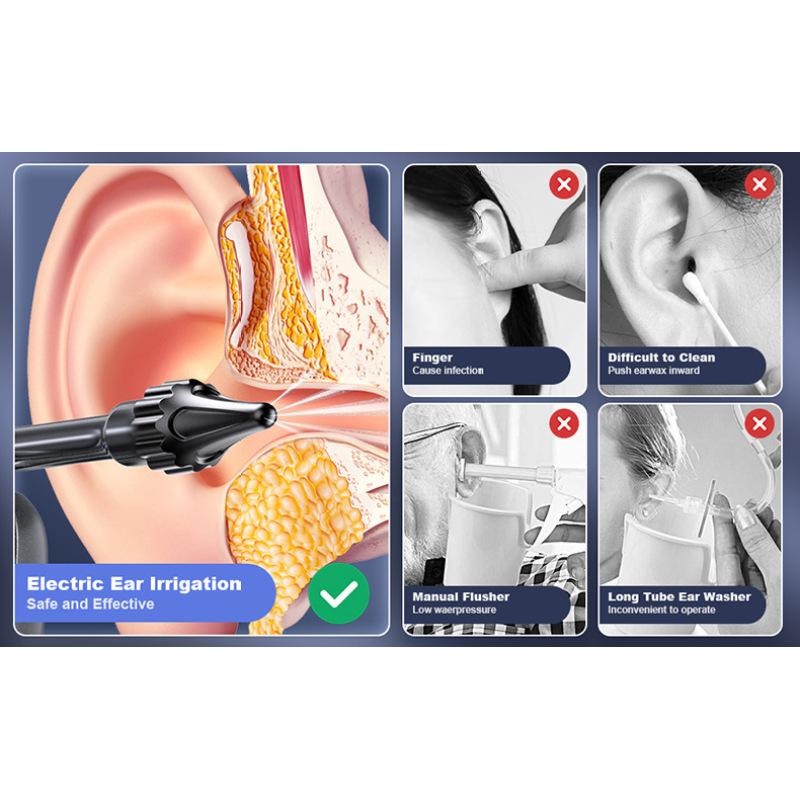 1 PC Electric Ear Cleaner Ear Cleaner Ear Irrigator Ear Wax Cleaning Tool Convenient Electric Ear Cleanser