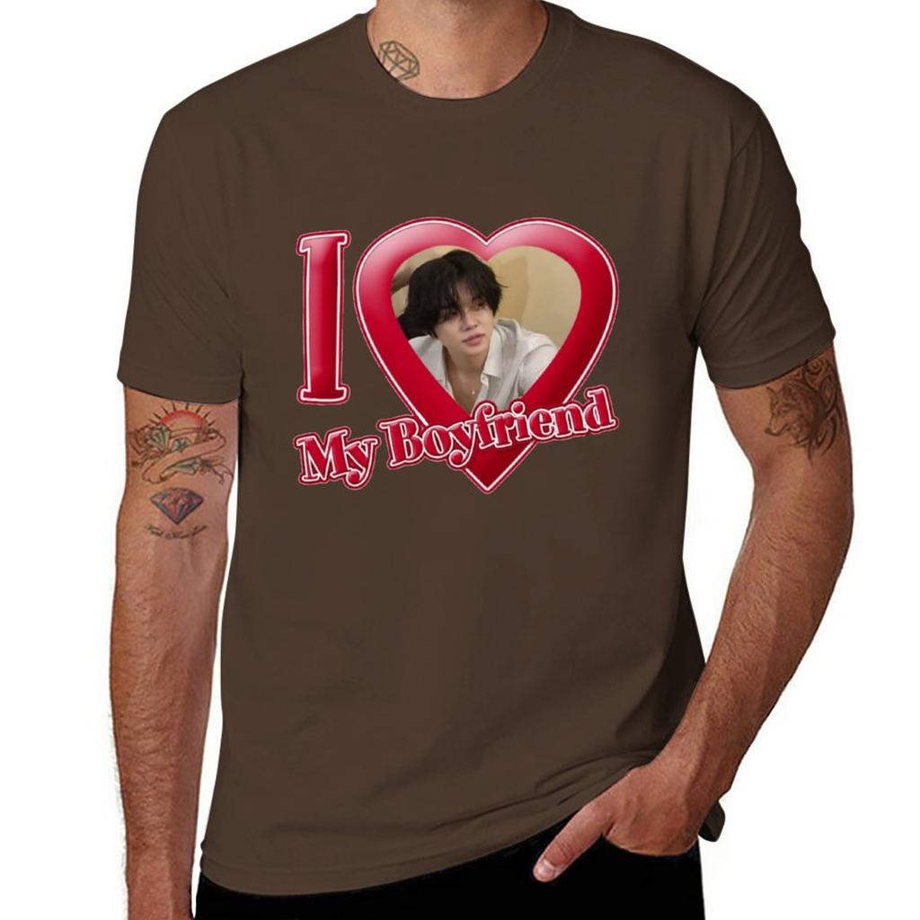 New Yeonjun TXT I love my boyfriend TShirt korean fashion cute tops plus size tops Tshirt men
