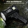 Kmivo Rechargeable Spotlight, 2,000,000 Lumens Super Bright Handheld Led Flashlight, Outdoor Spot Light with Cob Light and Solar Panelsfor Boating