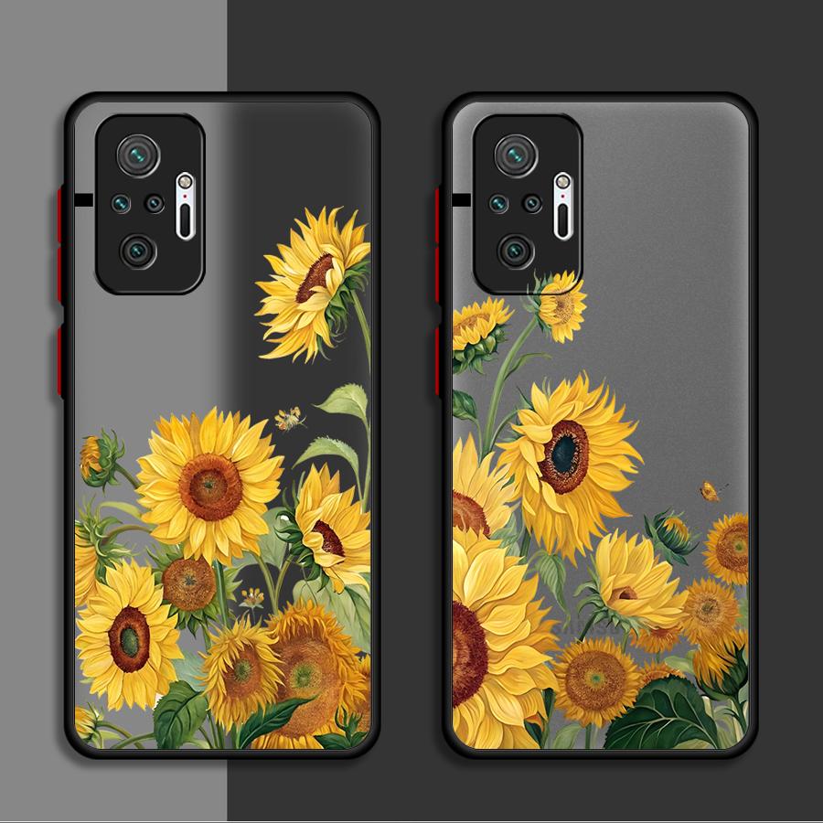 Flower Sunflower Case for Xiaomi Redmi Note 14 A4 10 13 Pro Plus 11 13C 12 9S 14C Funda Back Phone Cover
