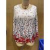 Plus Size Women S Long Sleeve Crew Neck Floral Print Spliced T Shirt