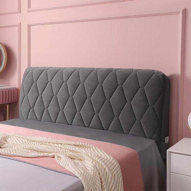 Headboard Cover Soft -Packed Velvet Thickened Full -Wrapped Quilted Anti -Collision Universal Dust -Proof Bedside Protective Cover