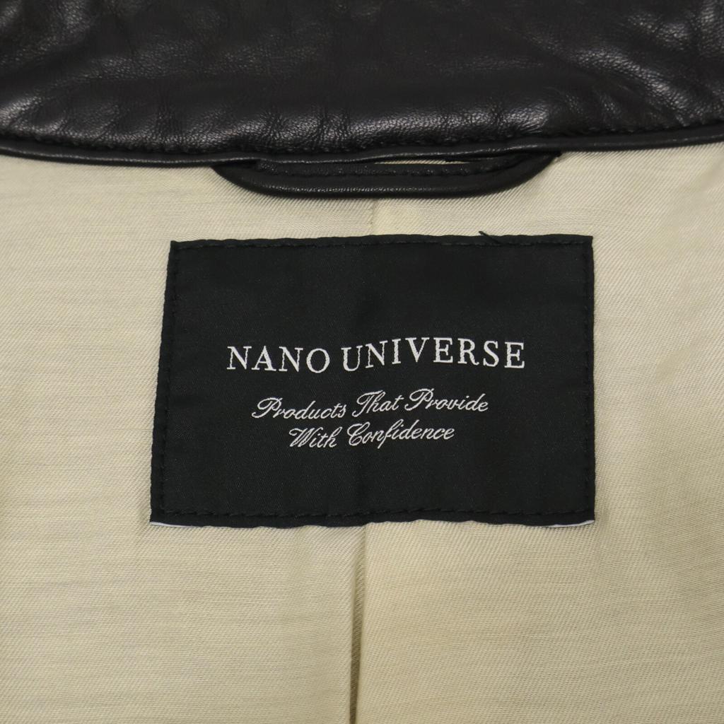 nano universe 668-9213001 Black Lamb Leather Single Rider's Jacket Jacket M blackUsed