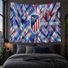 Personalized Tapestry Wall Hanging Atletico Madrid FC Pattern Art Background Cloth