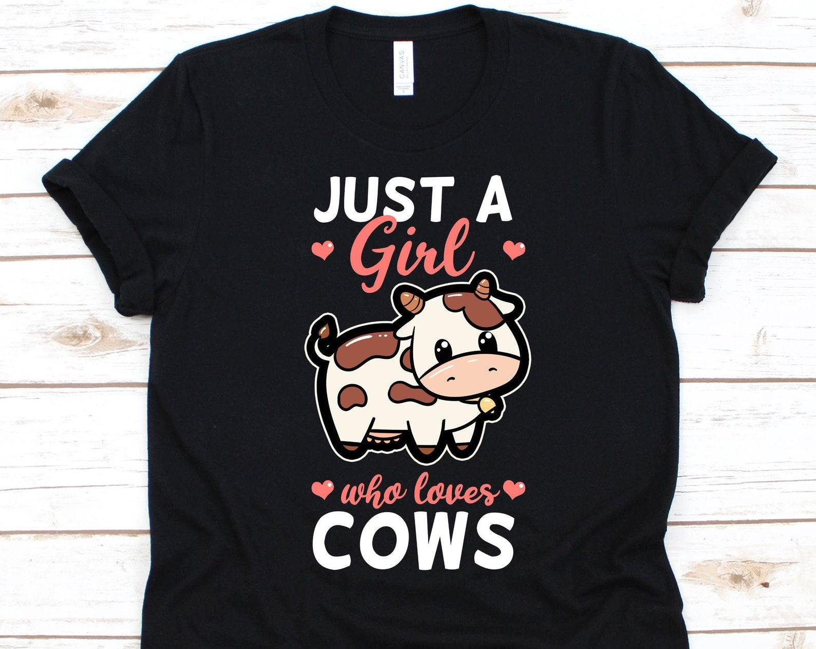 Just a Girl Who Loves Cows Shirt, Cow Shirt, Cow Gifts, Cows, Cow T shirt, Cow Tee, Cow Lovers, Cow Lover Shirt, Cow Lady M