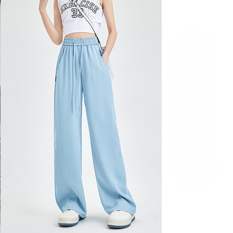 

Узкие брюки-костюмы с широкими штанинами для женщин летом, солнцезащитные брюки Ice Silk, брюки-бананы, маленькие брюки, женские повседневные брюки XXL