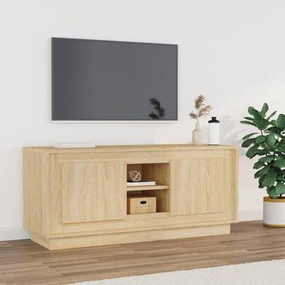 Vidaxl TV Cabinet, Sonoma Oak, 102X35X45 Cm Wood-Based Material