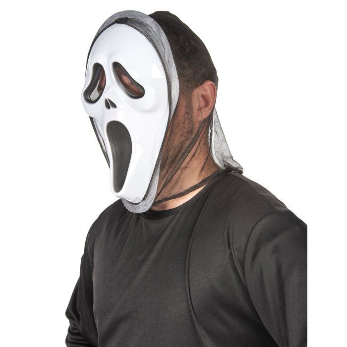 Maske mit Kapuze - Scream - Erwachsene - Weiß - Innen