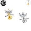 136 Titan Piercing Labret Flatback Gaby Gewindeloser Knorpelohrring Lippenring Schmuck 16G ASTM F136