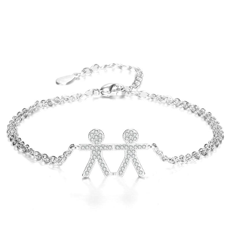 

Линдон циркон браслет ювелирные изделия геометрические бусины браслеты-цепочки модный тонкий свадебный подарок для подруги женщин