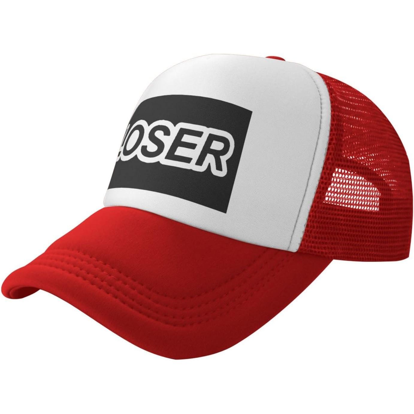 Loser Graphic Trucker Hat Mesh Baseball Snapback Cap Casual Outdoor Unisex Adult XS（old）