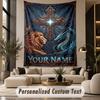 Dragon (1) Theme Custom Tapestry Personalized Custom Name Text Wall Hanging Tapestry Home Decor Background Cloth
