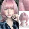 Middle Length Lolita Cosplay Pink Wig Jellyfish Wig Short Straight Hair for Women