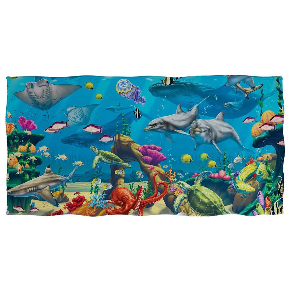 Süßes Delfin-Aufdruck Strandtuch für Erwachsene Kinder Weiches Wasserabsorbierendes Atmungsaktives Badetuch für Sommer Surf Reisehandtuch Decke