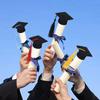 Runtowo 4pcs Graduation Hat, Felt Mini Doctoral Hat,Celebrate Party Graduation Headwear Congratulations with Tassels