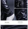 Pánské kožené motorkářské kalhoty slim fit v korejském stylu