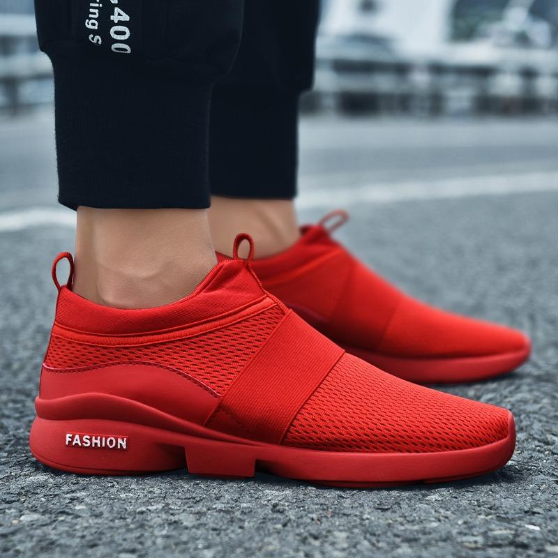 Men Sneakers Mesh Casual Shoes New Fashion Outdoor Comfortable Loafers Lightweight Walking Shoes Slip-On Men Shoes Plus Size 49
