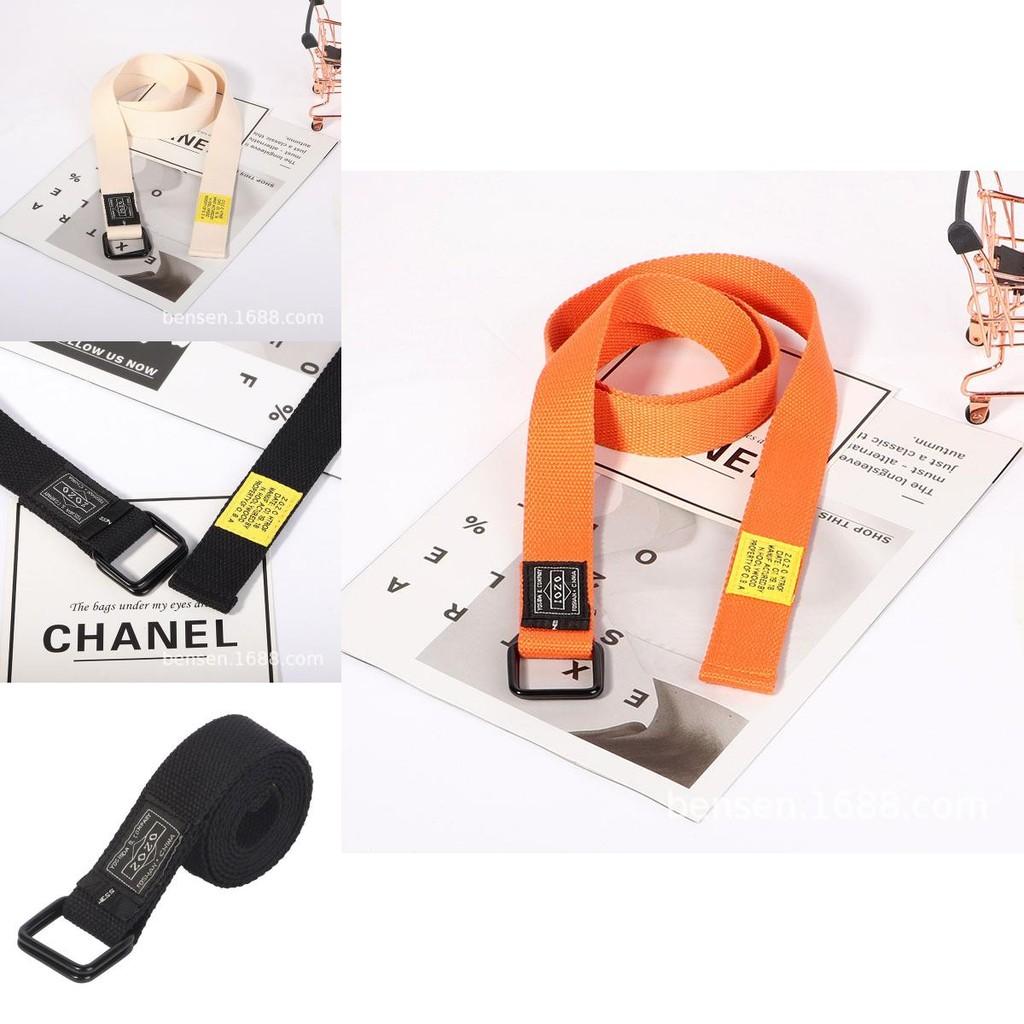 Trendy And Versatile Canvas Waist Belt For Students Fashionable Design In Black Orange And Green