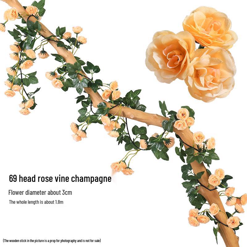 Rattan Vine Decorative Fake Leaves for Ceiling and Pipe Covering