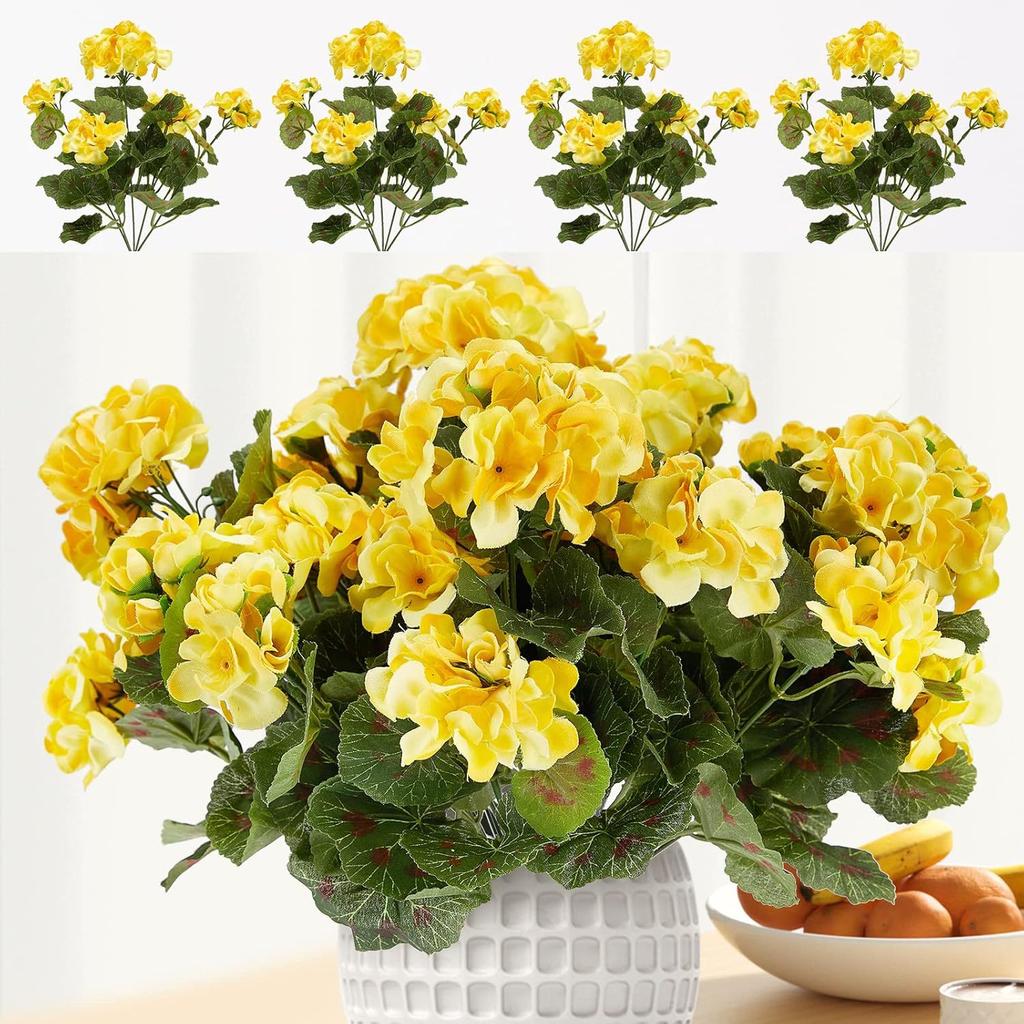Artificial Simulated Flower, Simulated Begonia Flower Home Decoration Geranium Fake Flower Wedding Shooting Props