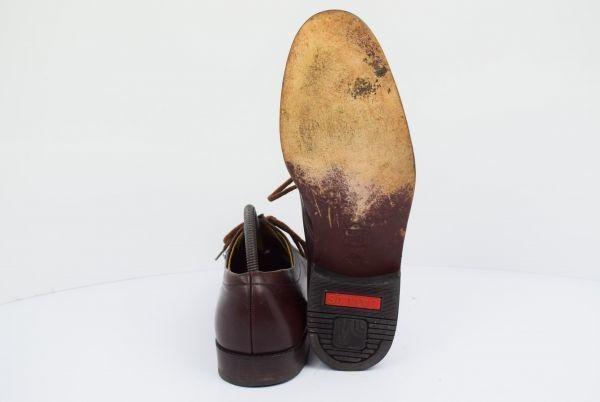 Gallus West Germany Vintage Leather U-Tip Brown 27.0 Business Shoes(USED)