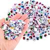 100/300/500pcs Adhesive Wiggle Eyes (0.8-1.5cm) - Colorful DIY Craft Supplies for Doll Making, Handmade Decorations, Scrapbookin