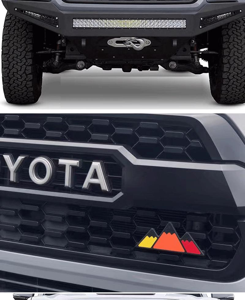 Tricolor Metal Grille Badge for Tacoma & 4Runner Car Modifications