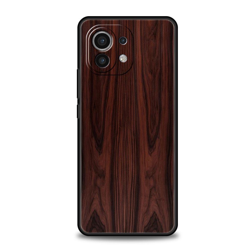 Carved Wood Phone Case For Xiaomi Poco X3 NFC M3 M4 F4 X4 Pro 5G F3 GT Mi 12 11T 10 9T 10T Lite 11 Ultra Silicon Black Cover