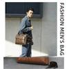 Borsa a mano da uomo in pelle PU impermeabile, borsa a spalla retrò alla moda, borsa da lavoro per computer, borsa a tracolla, valigetta, regali di compleanno per il marito