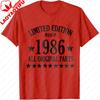 Limited Edition Made in 1986 All Original Parts Funny TShirt Vintage Style Casual Unisexs Shirt Birthday Gift for Father Clothing