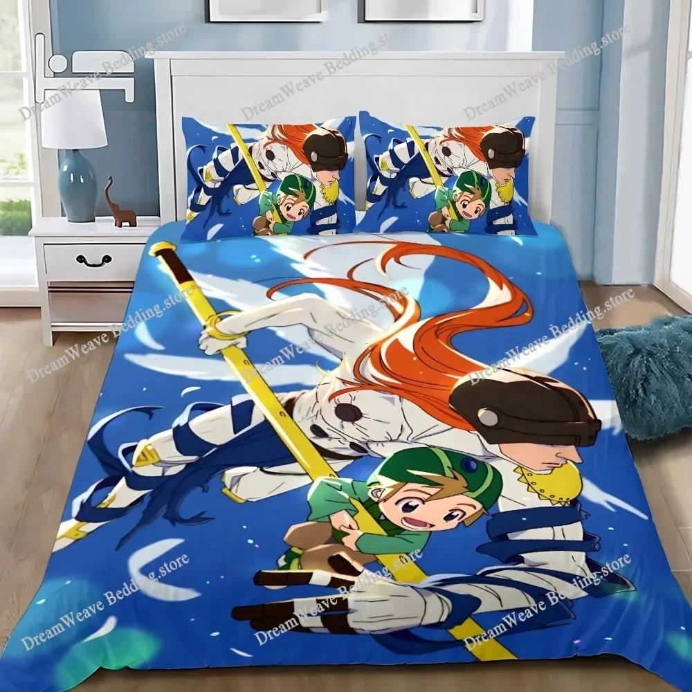 Neues Digimon Bettwäscheset Einzelbett Twin Full Queen King Size Bettwäscheset Erwachsener Kind Schlafzimmer Bettbezug-Sets 3D-Druck Anime Bettlaken-Set