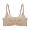 Double-layer Pull-up One-piece Non-marking Gathering Thin Cup Upper Support Anti-sagging Breast No Steel Ring Bra